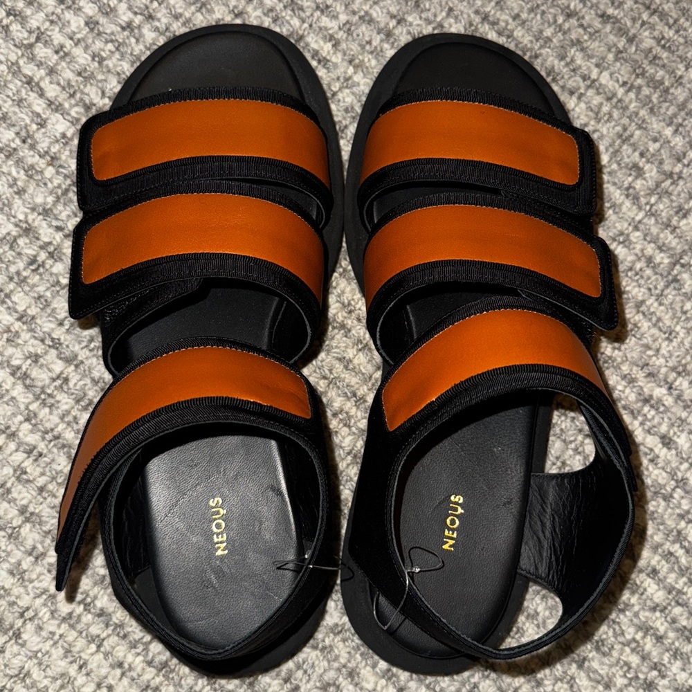 Neous | Womens Octans Leather & Neoprene Strappy Sandals **NEW!!** - Picture 6 of 14